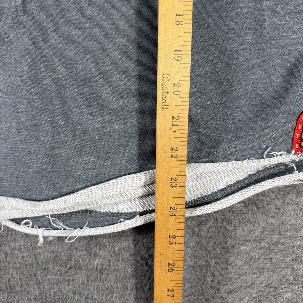 Natural Life Womens S M Knit Trim Sweatshirt Oversized Boho Festival Artsy Gray - Picture 6 of 7